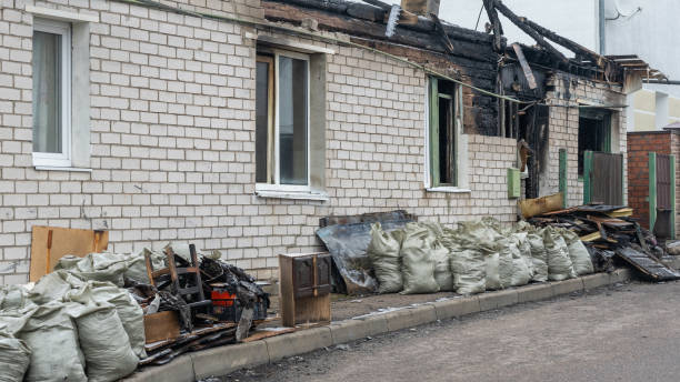 Professional Fire Damage Removal technician working in Hamburg, NJ